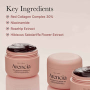ARENCIA Red Smoothie Overnight Face Mask Serum – 30% Red Collagen, Niacinamide & Peptides
