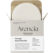 ARENCIA Homage Natural Body Soap Bar – Jojoba & Castor Oil Cleanser for Face & Body | Vegan, Plastic-Free, Eco-Friendly