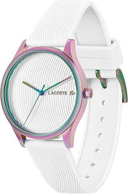 Lacoste Falda Women’s Quartz Watch – 36mm Tennis Skirt Inspired Design, White Silicone Strap, 5 ATM Water Resistant