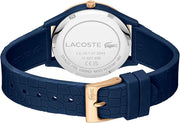 Lacoste Crocodelle Women’s Quartz Watch – Minimalist Chic, Crocodile-Textured Silicone Strap, TR90 Case, Durable Mineral Crystal