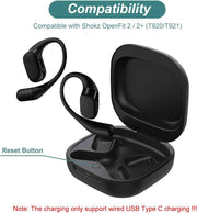 Kissmart Charging Case for Shokz OpenFit 2/OpenFit 2+ | Replacement Charger Case Cover for Shokz T920 T921 Open Ear Headphones (500mAh)