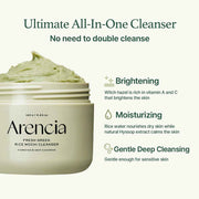 ARENCIA Glass Skin Starter Trio – Rice Cleanser + Hyssop Overnight Mask + Anti-Wrinkle Serum for Radiant, Spotless Skin