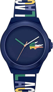 Lacoste Neocroc Men's Quartz Watch – Multicolor Logo Dial, TR90 Case, Silicone Strap – Bold Statement Fashion Timepiece