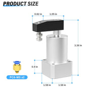 TAILONZ PNEUMATIC Left-Turn Cylinder Pneumatic Rotation Angle of 90 Degrees, Rotary Clamping Angle of The Lower Pressure Cylinder, Pressure Clamping Rotating Cylinder ACK25×90L