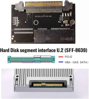 U.2 SFF-8639 Host Adapter to NVMe Ruler 1U GEN-Z EDSFF 2C 8X Short SSD PM983 E1.L Carrier Adapter