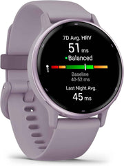 Garmin Vivoactive 5 Fitness Smartwatch – Orchid Bezel, 1.2” AMOLED, GPS, 11-Day Battery