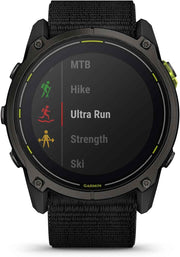 Garmin Enduro™ 3 Solar Sapphire – 51mm Ultraperformance GPS Smartwatch, Carbon Gray DLC Titanium, Extreme Battery Life, Mapping, LED Flashlight
