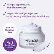 ARENCIA Hyssop Blurring Cream – Intense Collagen Moisturizer & Night Repair for Anti-Aging & Skin Barrier Nourishment
