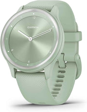 Garmin vivomove Sport Hybrid Smartwatch – Cool Mint/Silver, Health & Wellness Tracker, Touchscreen, Bluetooth, GPS
