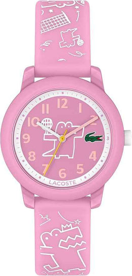 Lacoste L.12.12 Kids' Quartz Watch – 3-Hand Movement, 33mm Case, Water Resistant 5ATM, Comfortable Silicone Strap