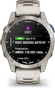 Garmin D2™ Mach 1 Aviator Smartwatch – Touchscreen AMOLED, Aviation GPS Moving Map, Weather & Flight Features – Titanium Bracelet