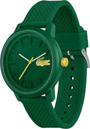 Lacoste L.12.12 Hero Men’s Quartz Watch – 48mm Dial, Green Silicone Strap – Water Resistant Sporty Premium Timepiece