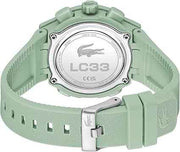 Lacoste LC33 Women’s Analog-Digital Watch – Green TR90 Case, Silicone Strap, Quartz Accuracy, 100M Water Resistant, Sporty Fashion Timepiece – 40mm