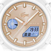 Lacoste LC33 Women’s Analog-Digital Watch – White, 40mm, Silicone Strap, 10ATM Water Resistance – Contemporary Sporty Premium Fashion Timepiece