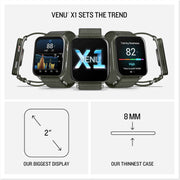 Garmin Venu X1 GPS Smartwatch – 2” AMOLED, Sapphire Lens, Fitness & Wellness Tracking, Moss/Titanium