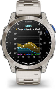 Garmin D2™ Mach 1 Aviator Smartwatch – Touchscreen AMOLED, Aviation GPS Moving Map, Weather & Flight Features – Titanium Bracelet
