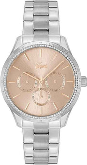 Lacoste Providence Women’s Multifunction Quartz Watch – 36mm Stainless Steel, Sporty Feminine Elegance