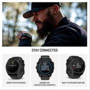 Garmin Tactix 8 47mm AMOLED Tactical GPS Smartwatch – Built-in Flashlight, 16-Day Battery, Premium Outdoor & Tactical Bundle