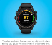 Garmin Descent Mk3i Dive Computer & Multisport GPS Smartwatch – Air Integration, Black, Multi-Band GPS