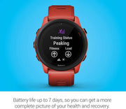 Garmin Forerunner 745 GPS Running Smartwatch – Advanced Training Stats, On-Device Workouts, Essential Smartwatch Features, Red