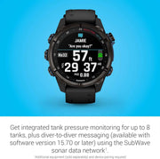 Garmin Descent Mk3i Dive Computer & Multisport GPS Smartwatch – Air Integration, Black, Multi-Band GPS