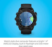 Garmin Descent™ Mk3i Dive Computer & Multisport GPS Smartwatch – Air Integration, 51mm, Black