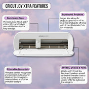 Cricut Joy Xtra Machine with Printable Sticker Paper and Card Kit - Sticker Making Set with Die Cutting Machine, DIY Greeting Cards with Pens and Envelopes