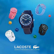 Lacoste L.12.12 Kids' Quartz Watch – 33mm TR90 Case, Fun & Colorful Silicone Strap, Water Resistant 50M – Children’s Fashion Timepiece
