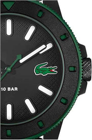 Lacoste.12.12 Scuba Men’s Quartz Watch – 43mm Diver-Inspired Case, Silicone Strap, 10ATM Water Resistance, Modern Sporty Design