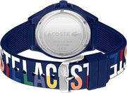 Lacoste Neocroc Men's Quartz Watch – Multicolor Logo Dial, TR90 Case, Silicone Strap – Bold Statement Fashion Timepiece