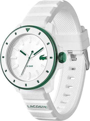 Lacoste.12.12 Scuba Men’s Quartz Watch – 43mm White Dial, Silicone Strap, 10 ATM Water Resistant Diver-Inspired Timepiece