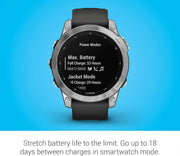 Garmin fenix 7 Adventure Smartwatch – Rugged GPS Outdoor Watch with Touchscreen & Wellness Features, Silver with Graphite Band