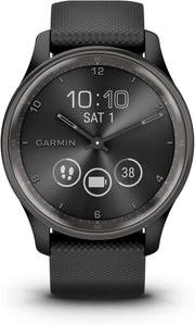 Garmin vívomove Trend Hybrid Smartwatch – Black, Stylish Analog & Smart Features