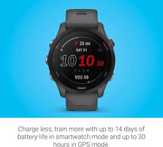 Garmin Forerunner® 255 GPS Running Smartwatch – Advanced Training Insights, Long Battery Life, HRV Status, Race Training Plans, Slate Gray (46mm)