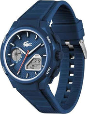 Lacoste LC33 Men’s Analog-Digital Watch – Silicone Strap, 10ATM Water Resistant, Sporty Luxury Timepiece (45mm)