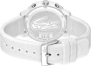 Lacoste 12.12 Men’s Chronograph Watch – White TR90 Case, Quartz Movement, Silicone Strap, Sporty Premium Design