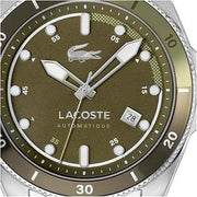 Lacoste Mainsail Men’s Automatic Watch – 43mm Stainless Steel Case, Sunray Dial, 5 ATM Water Resistance, Classic H-Link Bracelet