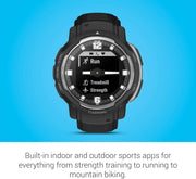 Garmin Instinct Crossover Rugged Hybrid Smartwatch – Analog & Digital Display, Black