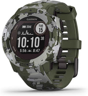 Garmin Instinct Solar Rugged Outdoor GPS Smartwatch – Solar Charging, Military Standard Durability, Sports Apps & Health Monitoring, Lichen Camo