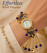Kashmiri Bracelet Watch for Women Stylish | Blue Swan Pearl Strap Analog Watch