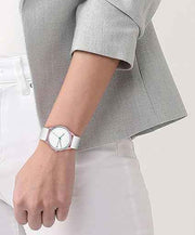 Lacoste Falda Women’s Quartz Watch – 36mm Tennis Skirt Inspired Design, White Silicone Strap, 5 ATM Water Resistant
