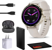 Garmin Venu 3S Smartwatch – Advanced Fitness & Health Tracker, Soft Gold Bezel with Ivory Case, 41mm AMOLED Touchscreen