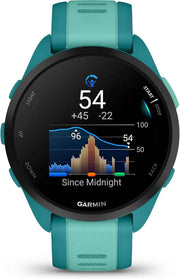 Garmin Forerunner® 165 Music – Running Smartwatch with AMOLED Display, Training Metrics, Recovery Insights & Built-in Music – Turquoise