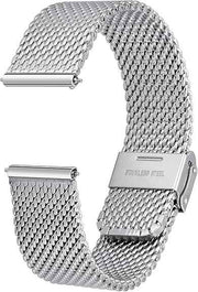 BERNY Stainless Steel Mesh Watch Band for Mens Women Quick Release Adjustable Milanese Watch Straps Thick Heavy Duty Metal Bracelet with Safty Clasp Black Silver 18mm 20mm 22mm 24mm