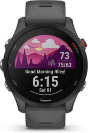 Garmin Forerunner® 255 GPS Running Smartwatch – Advanced Training Insights, Long Battery Life, HRV Status, Race Training Plans, Slate Gray (46mm)