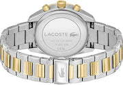 Lacoste Boston Men’s Chronograph Stainless Steel Watch – Tachymeter Bezel, Quartz Movement, 5 ATM Water Resistance, 42mm