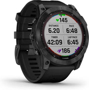 Garmin Fenix 7X Solar Multisport GPS Watch – Slate Grey with Black Band
