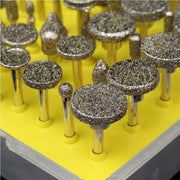50pcs Diamond Coated Grinding Head Grinding Burrs Set for Dremel Rotary Tool …