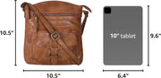 Leather Crossbody Bag For Women With Adjustable Sling Strap