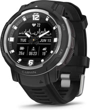 Garmin Instinct Crossover Rugged Hybrid Smartwatch – Analog & Digital Display, Black
